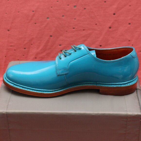 Florsheim by Duckie Brown Patent Leather Oxfords in Aqua Blue main image 9
